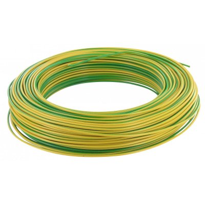 ELECTRALINE  60101025C Couronne de C&acirc;ble H07 V-U 1X2,5 10M, Vert/Jaune