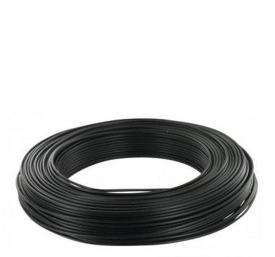 ELECTRALINE  60101025D Couronne de C&acirc;ble H07 V-U 1X2,5 10M, Noir