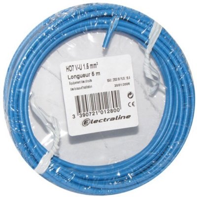 ELECTRALINE  60101028B Couronne de C&acirc;ble H07 V-U 1X2,5 25M, Bleu