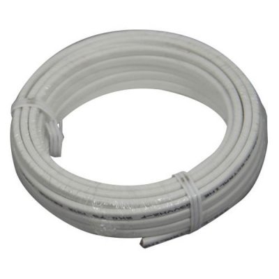 ELECTRALINE  60113023J Couronne de C&acirc;ble H03 VVH2-F 2X0,75 5M, Blanc