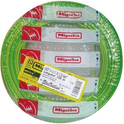 ELECTRALINE  c&acirc;ble &eacute;lectrique HO7V-U rigide 1x1,5 mm&sup2;