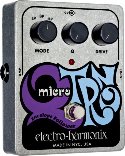 ELECTRO HARMONIX  Micro Q-Tron P&eacute;dale pour Guitare &eacute;lectrique Argent