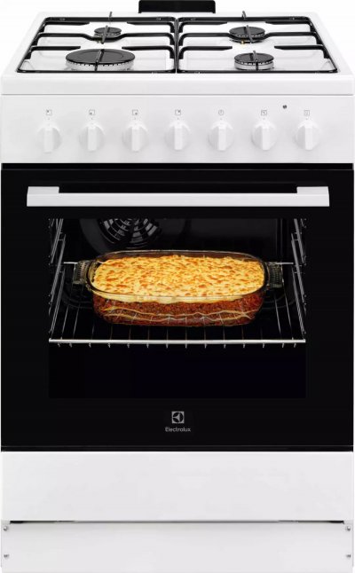ELECTROLUX  Cuisini&egrave;re Gaz 4 foyers 60x60cm Multifonction LKK620010W