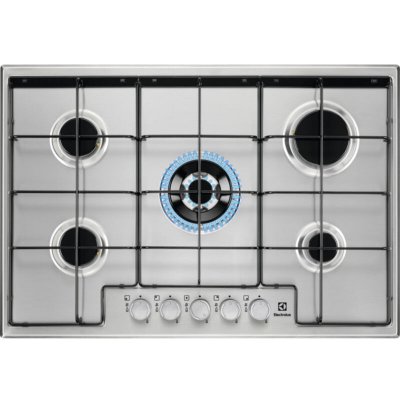 ELECTROLUX  EGS7534X, Int&eacute;gr&eacute;, Cuisini&egrave;re &agrave; gaz, Acier inoxydable, Rond, Rond, Rond 