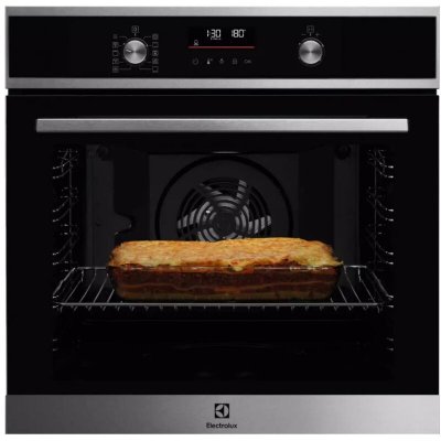 ELECTROLUX  Four int&eacute;grable 72l 56cm pyrolyse inox/noir - EOF6P66X1