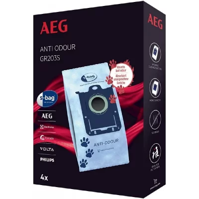 AEG Electrolux - sac aspirateur - gr203s - anti odour - 4pcs - 9001684753