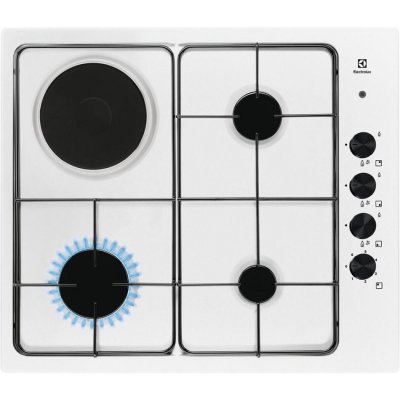 ELECTROLUX  Table de cuisson mixte 55cm 4 feux blanc - EGL62821OW