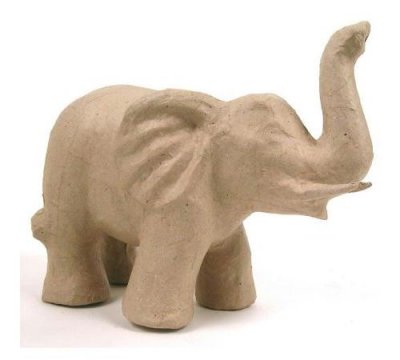 DECOPATCH El&eacute;phant trompe en l'air en papier m&acirc;ch&eacute; 22 cm