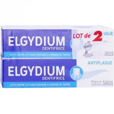 ELGYDIUM  Anti-Plaque Dentifrice Lot de 2 x 75ml