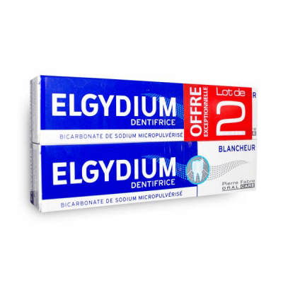 ELGYDIUM  Blancheur Dentifrice Lot de 2 x 75ml