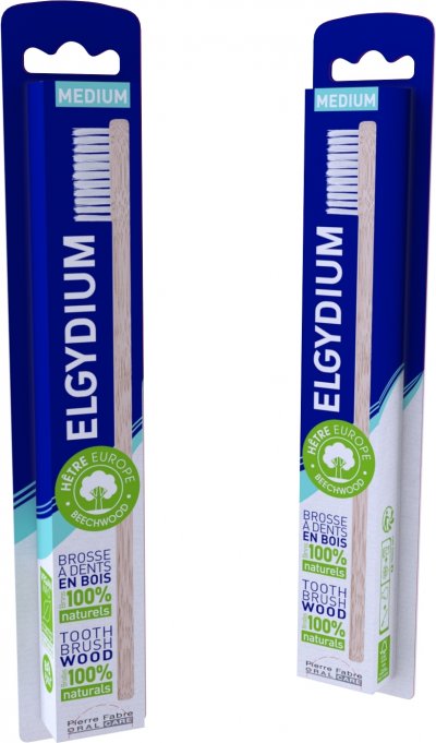 ELGYDIUM  Cepillo de Dientes Eco Madera Medio 1ud