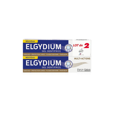 ELGYDIUM  Dentifrice Multi-actions Complet duo 2X75ml 