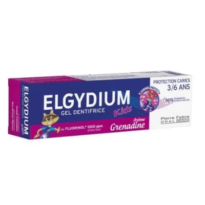 ELGYDIUM  Kids dentifrice 3-6 ans grenadine tube 50ml