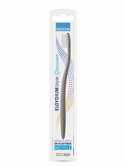 ELGYDIUM  STYLE - Brosse &agrave; Dents en Plastique Recycl&eacute; Medium