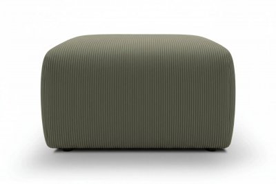CASANOVA PARIS Elio - Pouf En Petit Velours C&ocirc;tel&eacute; Vert 74x74x41