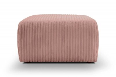 CASANOVA PARIS Elio - Pouf En Velours C&ocirc;tel&eacute; Rose 74x74x41