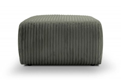 CASANOVA PARIS Elio - Pouf En Velours C&ocirc;tel&eacute; Vert 74x74x41