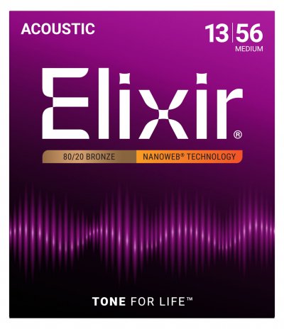 ELIXIR  11102 Nanoweb Medium Jeu De Cordes Pour Guitare Acoustique