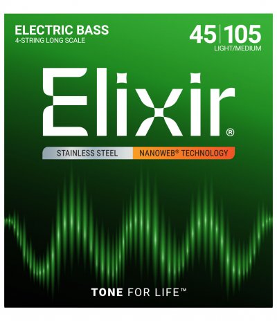 ELIXIR  14677 Nanoweb Stainless Steel Medium Jeu De Cordes Guitare Basse &Eacute;l.