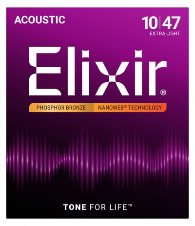 ELIXIR  16002 Nanoweb Jeu De Cordes Pour Guitare Folk Extra Light