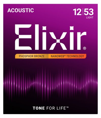ELIXIR  16052 Nanoweb Jeu De Cordes Pour Guitare Folk Light