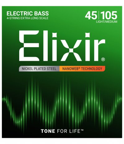 ELIXIR  Nanoweb 14087 - Jeu De Cordes Guitare Basse Xls M 45-105