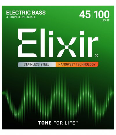 ELIXIR  Nanoweb 14652 - Jeu De Cordes Guitare Basse Light 45 --100