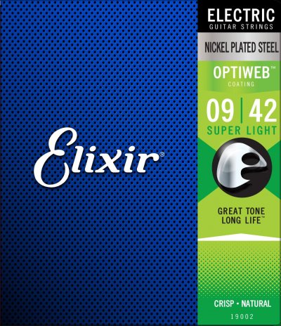 ELIXIR  Optiweb 19002 - Jeu de cordes guitare &eacute;lectrique 09-42