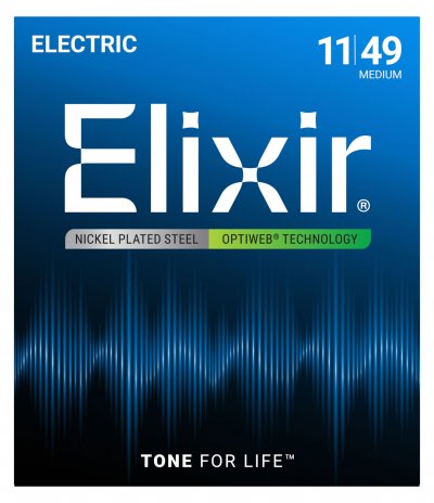 ELIXIR  Optiweb 19102 - Jeu de cordes guitare &eacute;lectrique 11-49