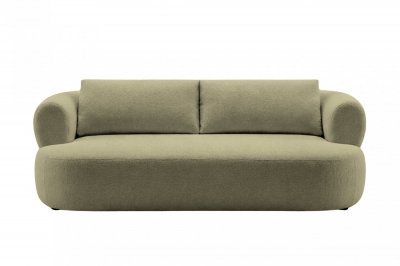 CASANOVA PARIS Elly - Canap&eacute; Droit Tissu Chenille 3 Places Vert
