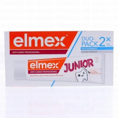 ELMEX  anti caries professional Junior Dentifrice lot de 2 x75ml