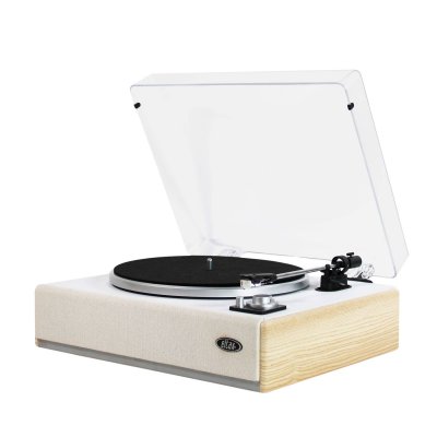 ELTAX  Spinster Tourne-disque entra&icirc;n&eacute; par courroie Gris clair, Bois