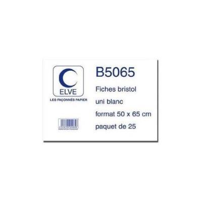 GENERIQUE Elve b5065 25 fiches bristol 190 g blanc