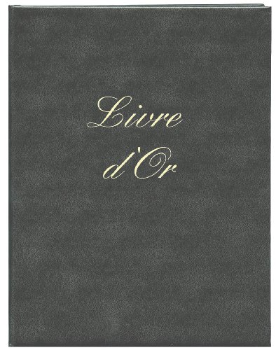 ELVE  Livre D'or Format 210x160mm Noir 148 Pages. Couverture Aspect Cuir