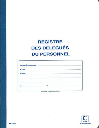 ELVE  Registre 'D&eacute;l&eacute;gu&eacute;s du personnel', 40 pages, 320 x 240mm