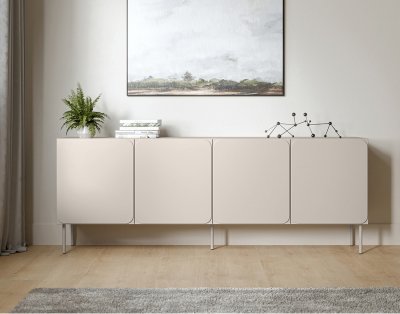 Elvis - buffet bas 200 cm - 4 portes - Beige