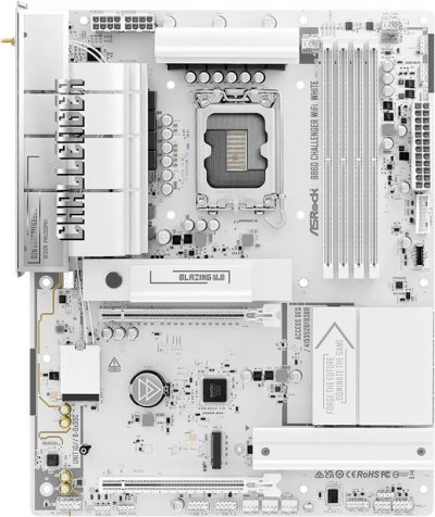ASROCK Emaplaat  B860 Challenger WiFi White (90-MXBUB0-A0UAYZ)