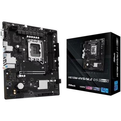 ASROCK Emaplaat  H610M-HVS/M.2 D5 GEN5 Black