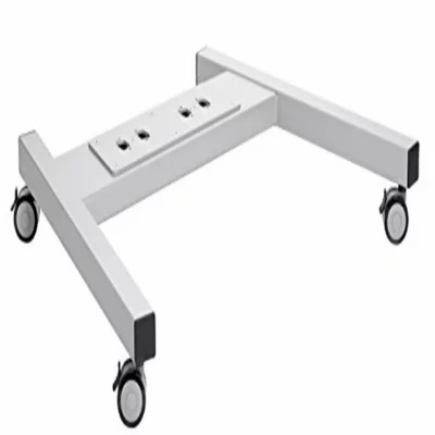 VOGELS Embase De Sol Pft 8530 Argent &Agrave; Roulettes Double Tube