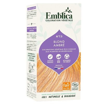 EMBLICA  Coloration Vegetale Blond Ambre N&deg;7.3 100g