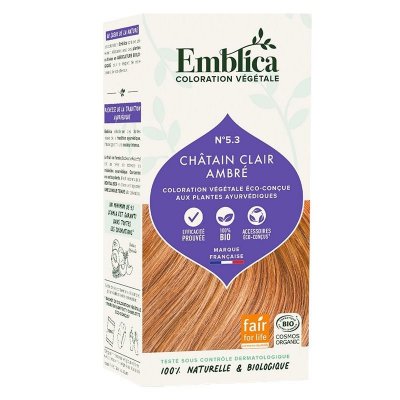 EMBLICA  Coloration Vegetale Casta&ntilde;o Claro Ambre 5.3 100g