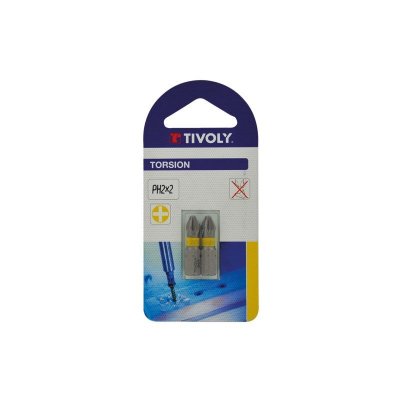 TIVOLY Embout torsion PH 2 L25 Blister de 2