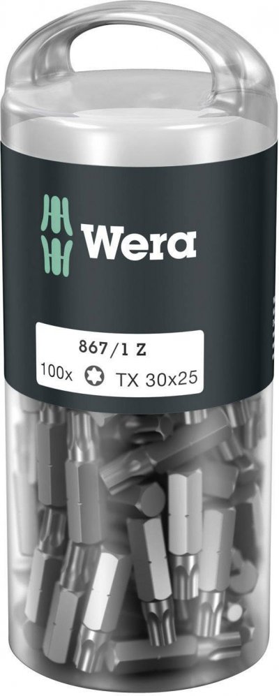 Embout TORX PZ 1/4'' grand pack, 25 mm de long, Dimensions : T 30