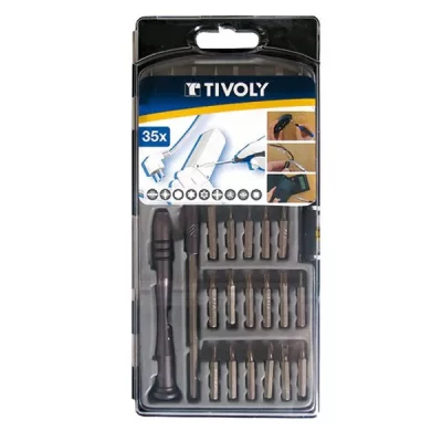 TIVOLY Embouts de vissage 35 Pi&egrave;ces Pr&eacute;cision Coffret complet micro vissages