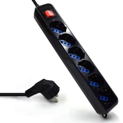 EMINENT  Ew3924 Schuko 6 Plug Power Strip Cable On/off Noir