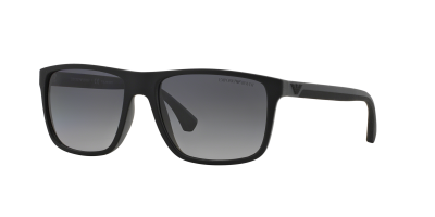 EMPORIO ARMANI  Lunettes de soleil carr&eacute;es noires. Couleur: Noir