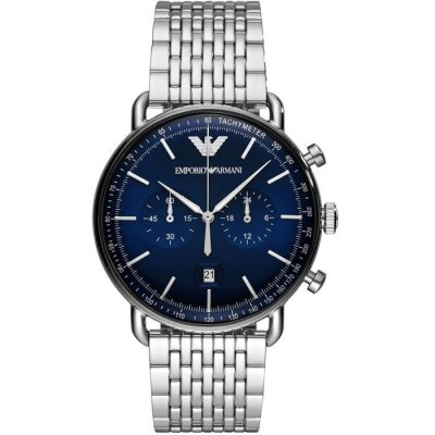 EMPORIO ARMANI  Montre pour homme, Chronographe en acier inoxydable, AR11238