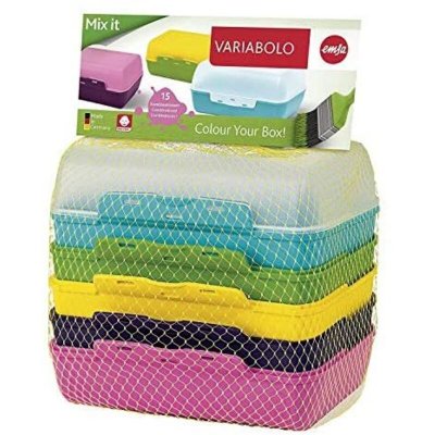 EMSA  509388 VARIABOLO SET DE COULEURS 3 BO&Icirc;TES 16 X 11 CM 