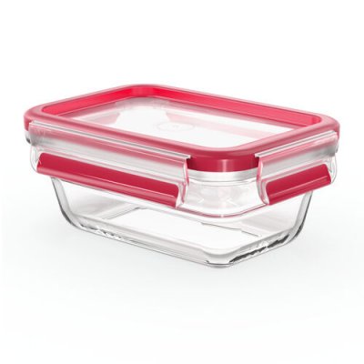 EMSA  Bo&icirc;te de conservation CLIP & CLOSE verre, 0,45 litre - Lot de 2