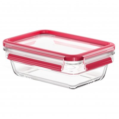 EMSA  Bo&icirc;te de conservation CLIP & CLOSE verre, 0,70 litre - Lot de 2